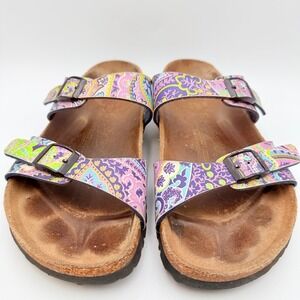 Papillio by Birkenstock Arizona Paisley Sandals Pink Purple Multi Size 40 L9 M7